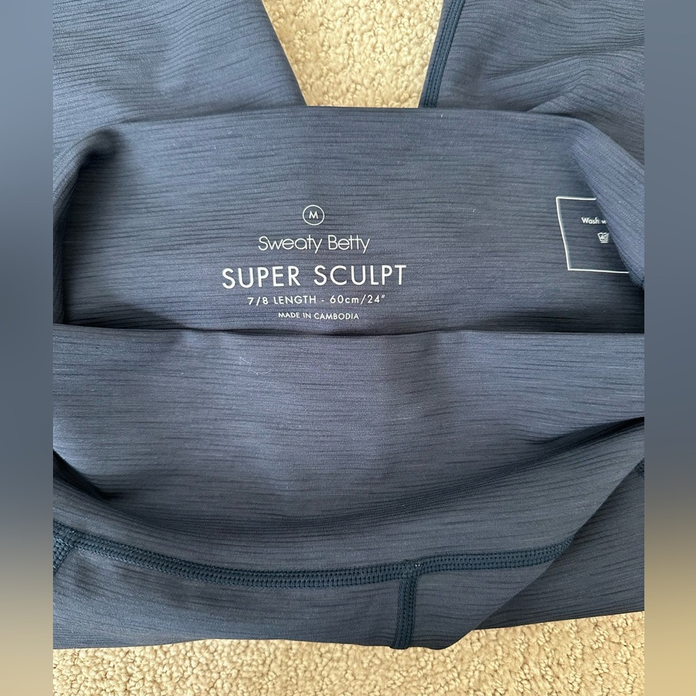Sweaty Betty Super Sculpt navy 7/8 leggings - Picture 2 of 3